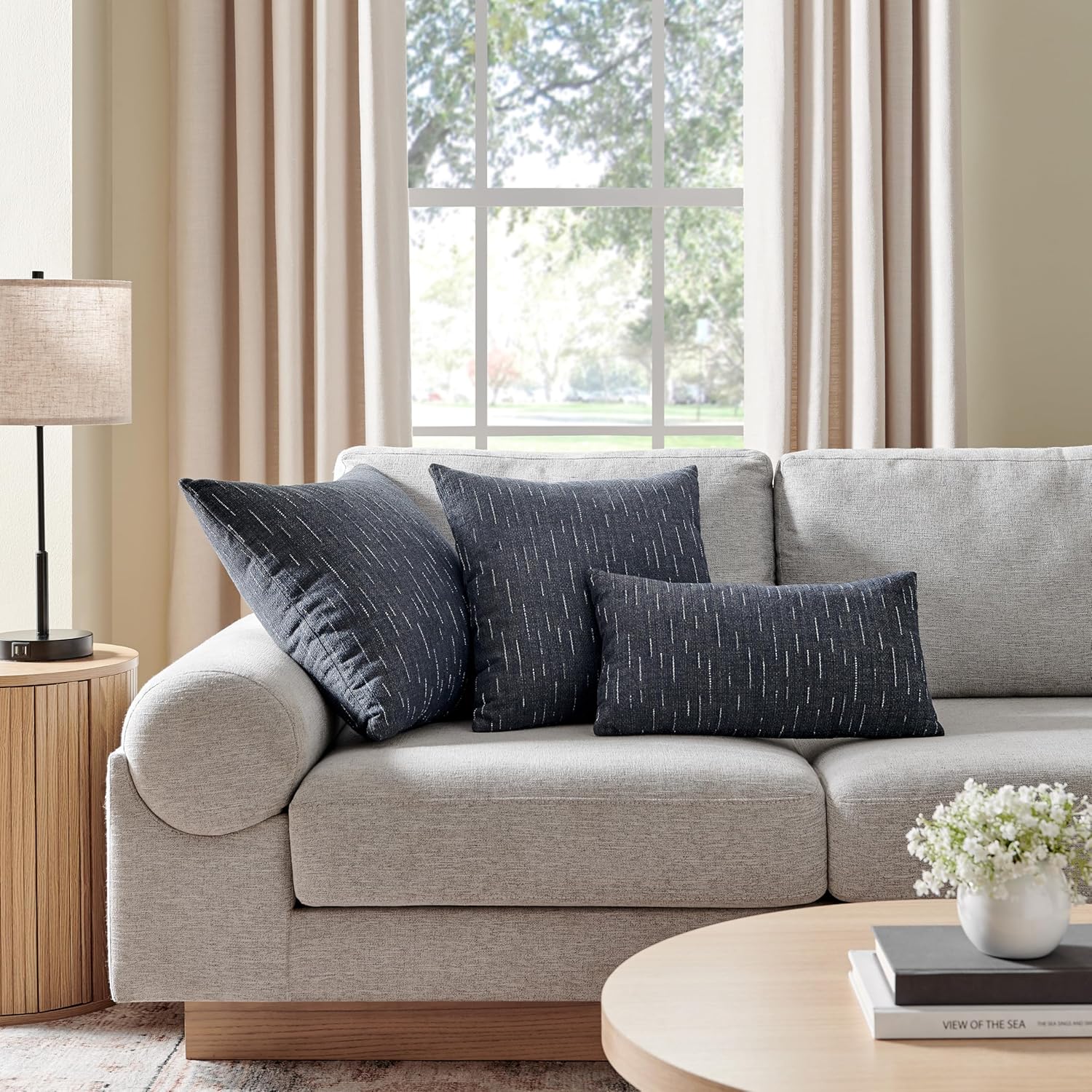 Decorative Throw Pillow – Cushion Insert, Soft Luxury Sofa & Bed Pillow for Living Room, Couch & Home Décor – CAL117 Compliant (Hamish, Down Alternative)