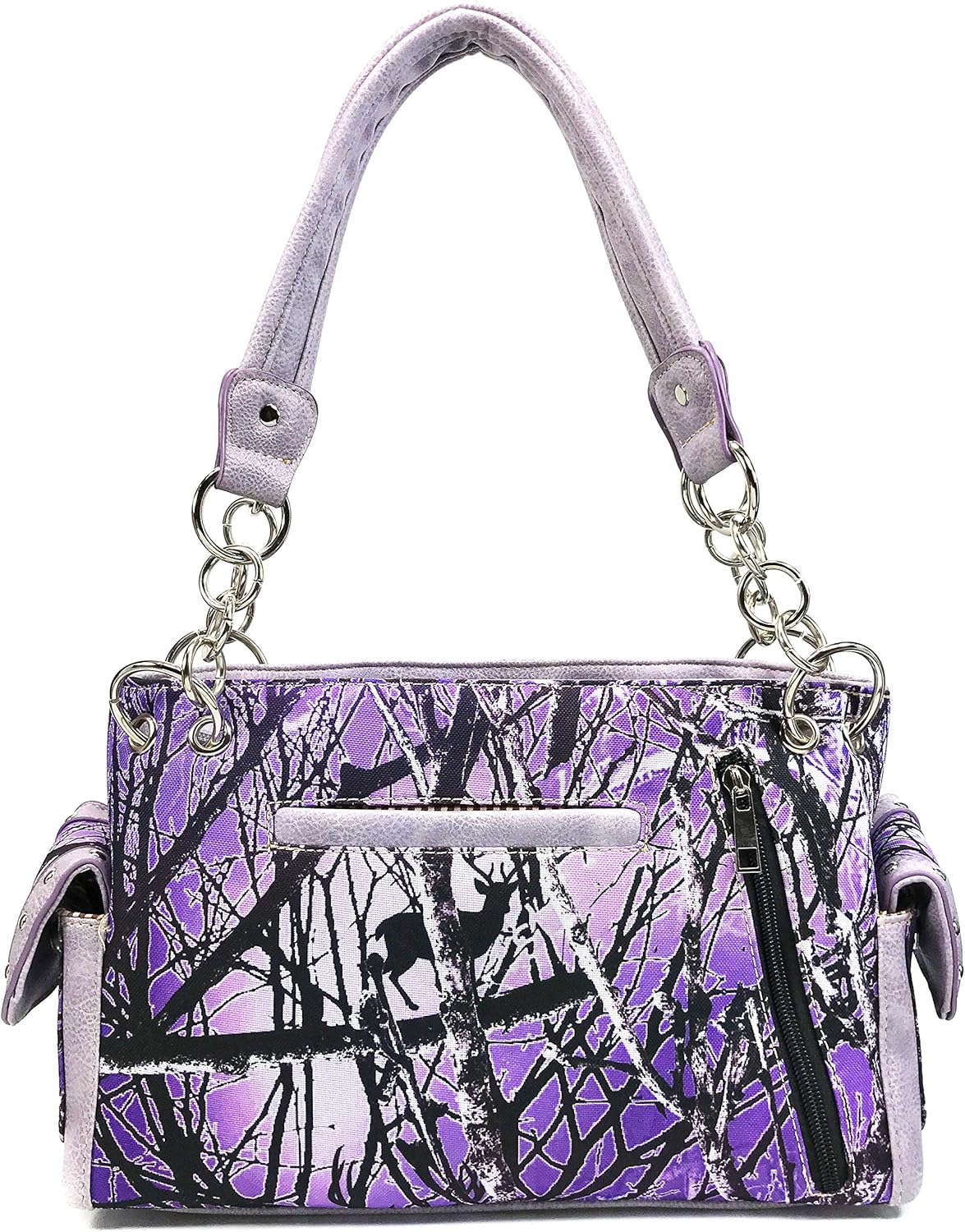 Zelris Camouflage Shine Glow Cross Wings Women Conceal Carry Handbag