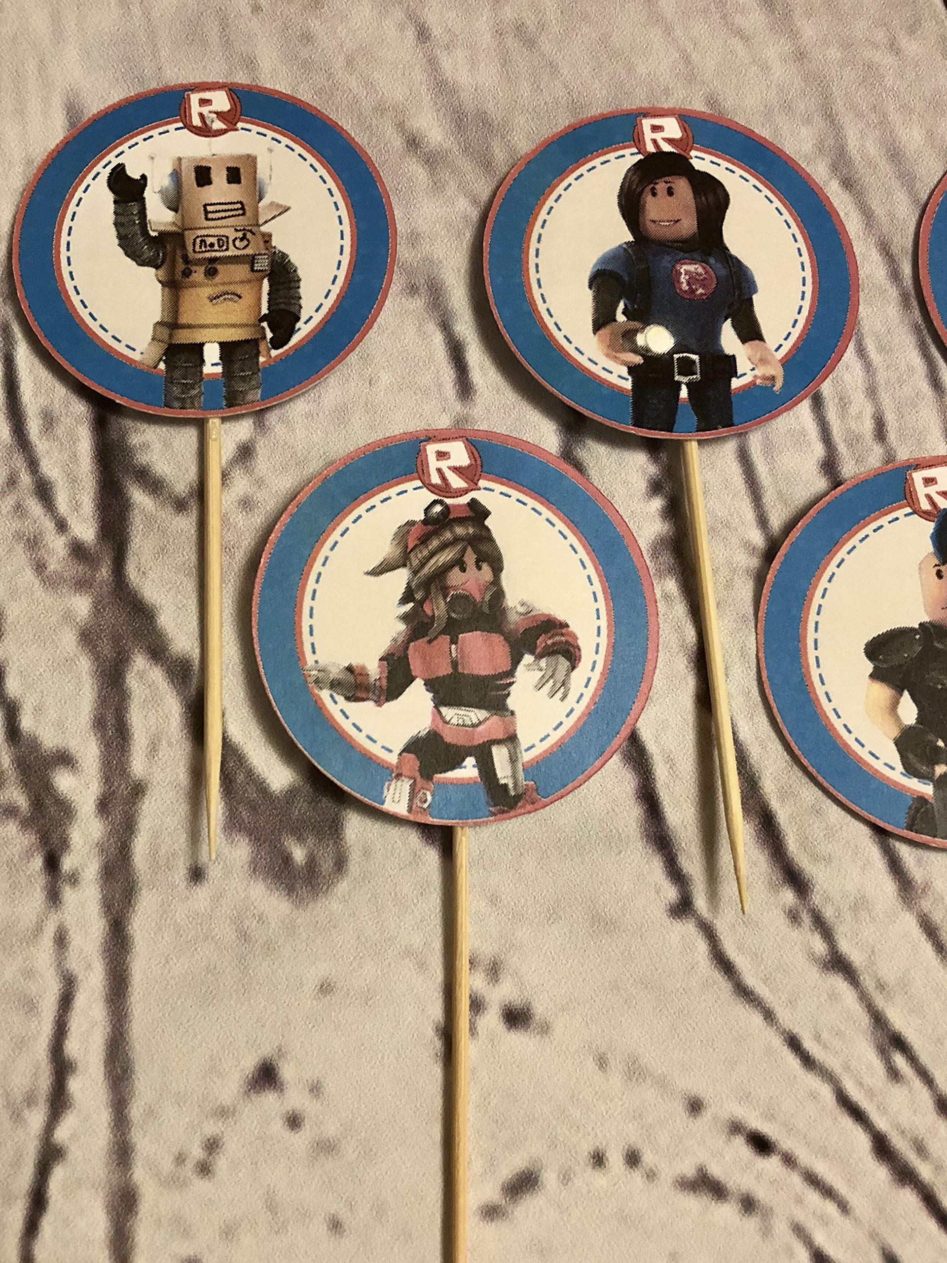 Roblox Cake Topper/Roblox Inspired cake topper/Roblox party supplies/Roblox cake/Roblox Birthday Theme/Roblox cupcake toppers