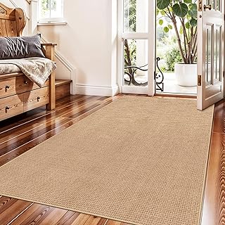 3x5 No Shed Jute Rug: Machine Washable Non Slip Rugs for Entryway Front ...