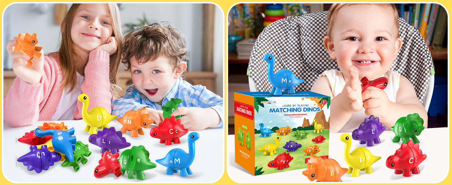 Amazon.com: Walenty 26PCS Dinosaur Alphabet Learning Toys for