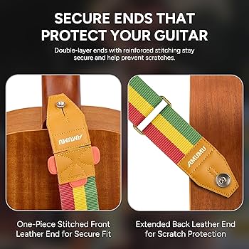 Amazon | [Amumu] レゲエギターストラップジャマイカラスタ