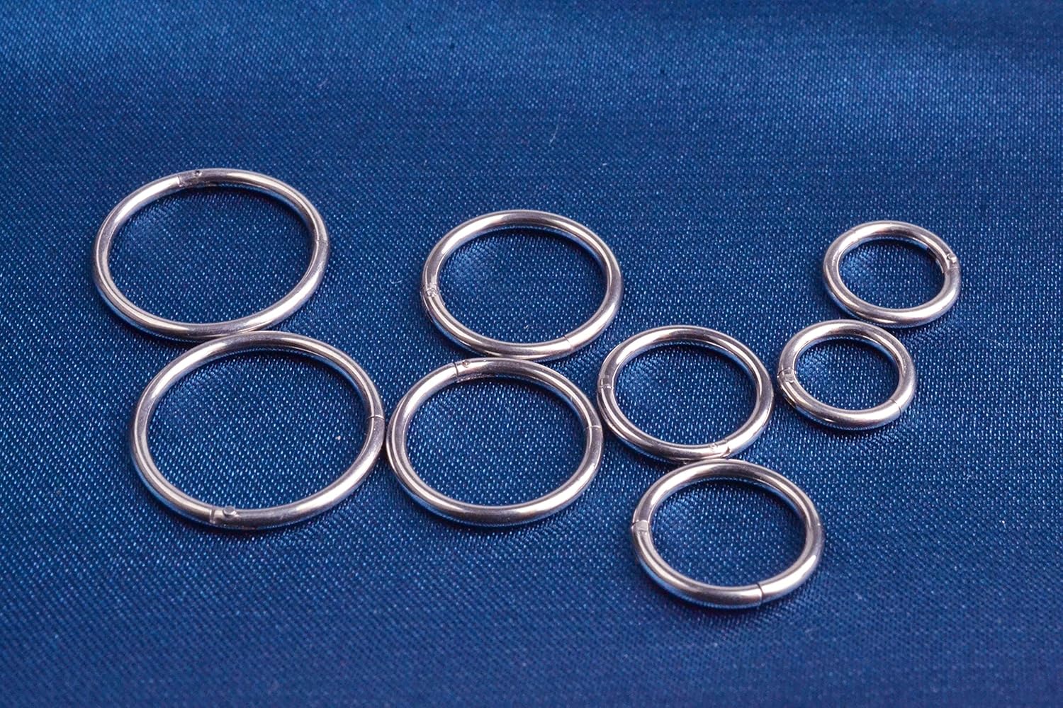 16G Hypoallergenic Nose Rings 316L Surgical Steel Piercing Jewelry Hinged Segment Ring Body Piercing Septum Nose Hoop Lip Rings Nose Helix Cartilage Rook Earrings - Image 6