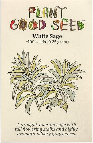 Plant Good Seed Organic White Sage Seeds for Planting: California