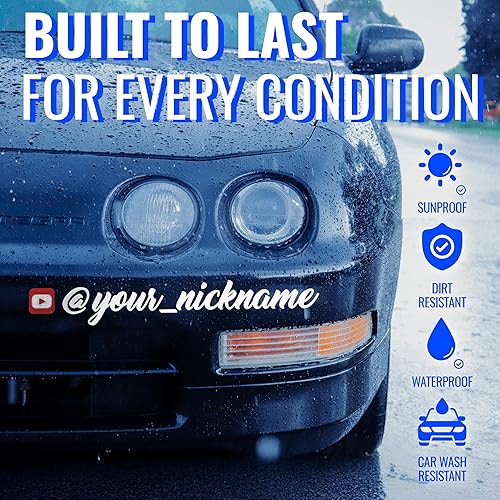 Miniatura 5 de Letras de vinilo personalizadas para redes sociales  Calcomanías personalizadas con nombre de usuario para automóviles, vasos, ventanas, vasos,