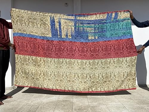 Miniatura 4 de Edredón Kantha de algodón vintage indio de 55 x 85 pulgadas, parches surtidos de algodón Kantha bordado a mano, juego de 1, tamaño individual