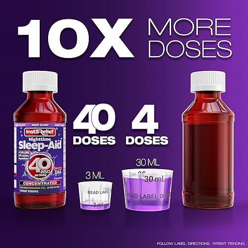 Miniatura 4 de InstaRelief, Líquido nocturno para ayudar a dormir, 40 dosis (paquete de valor doble, 80 dosis)