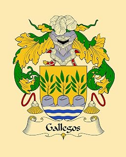 Gallegos Coat of Arms/Gallegos Family Crest 8X10 Photo Print for Framing, Personalized Gift, Wedding Gift