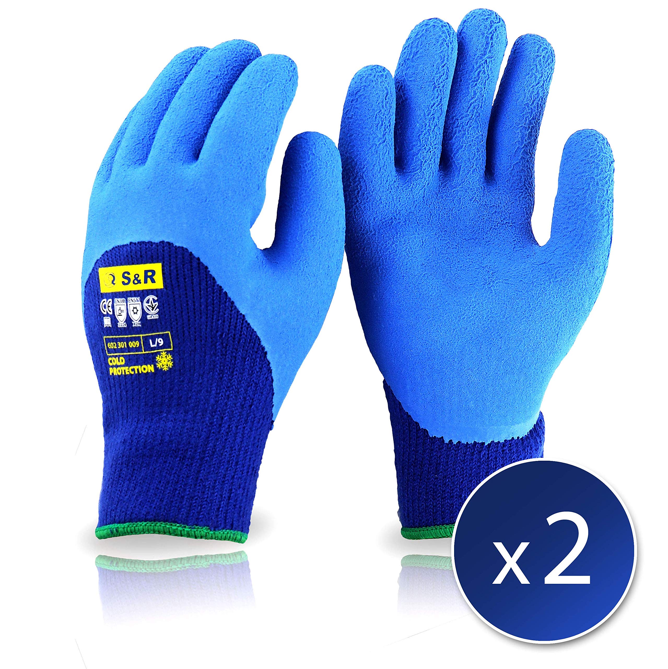 S&R2 Pairs of Thermal Protective Work Gloves