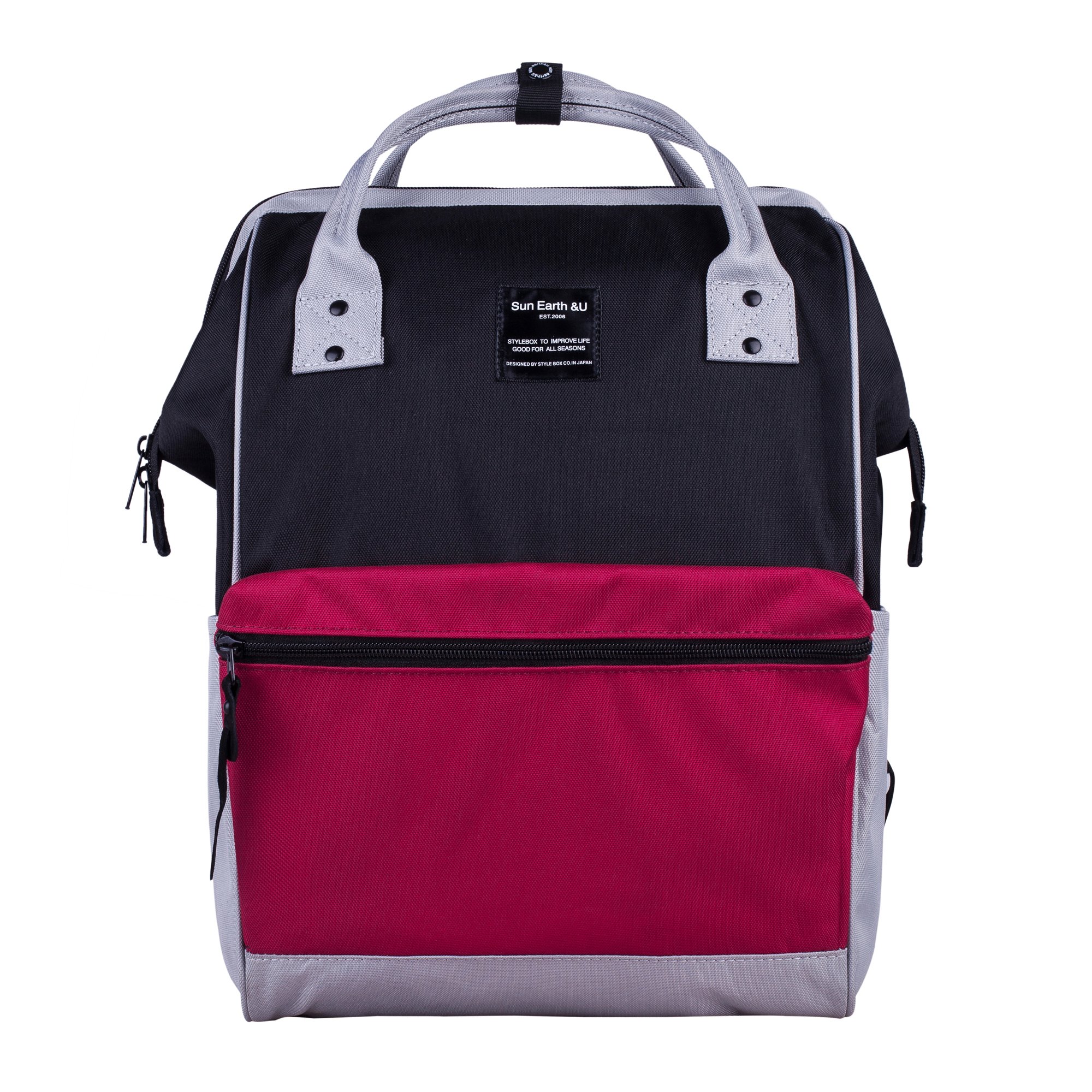 Canvas School Backpack Waterproof College Laptop Bookbag Wide Opening Large Capacity Big Student Bag Multi-Functional Travel Backpack for Men and Women