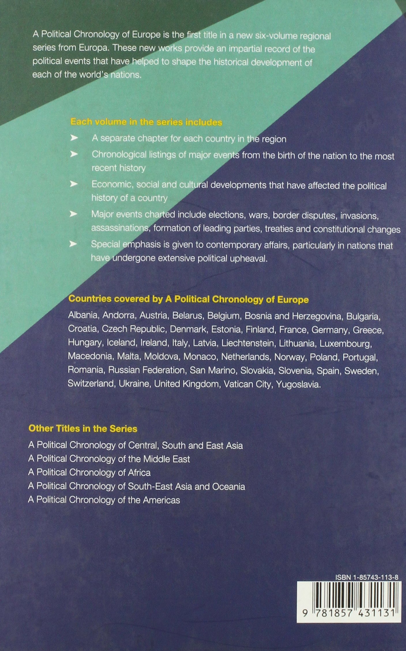 Political Chronologies of the World set