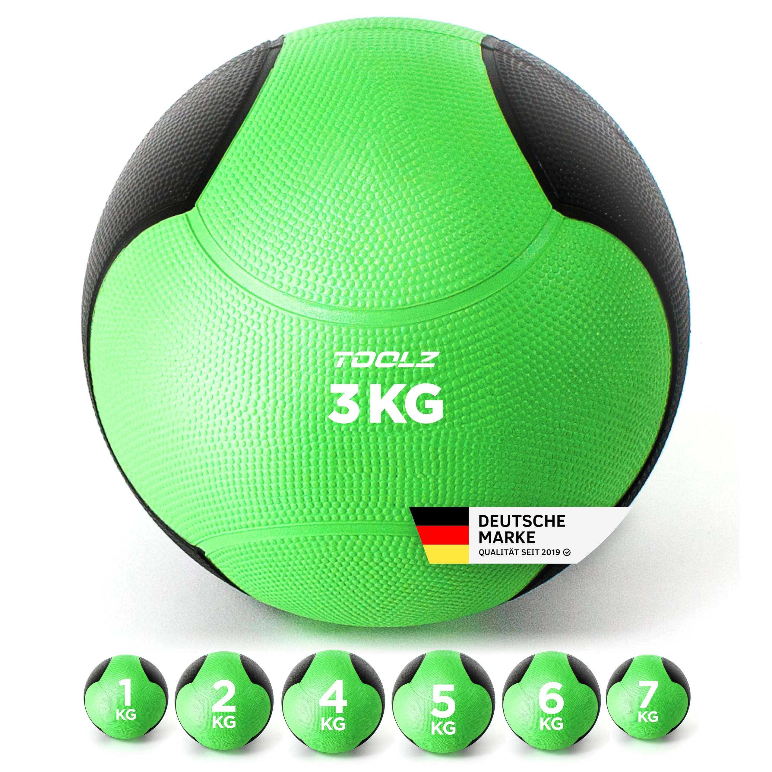 TOOLZ Medizinball für effektives Krafttraining - Medicine Ball für das Schnellkraft-, Explosivkraft- und Kraftausdauertraining