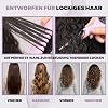 Premium Curling Brush - Curly Hair Brush - Organic Hair Brush without Pulling - Boar Bristles Brush - The Original 3-in-1 Styling Brush for Trendy Curls Hairstyles (Lilac)