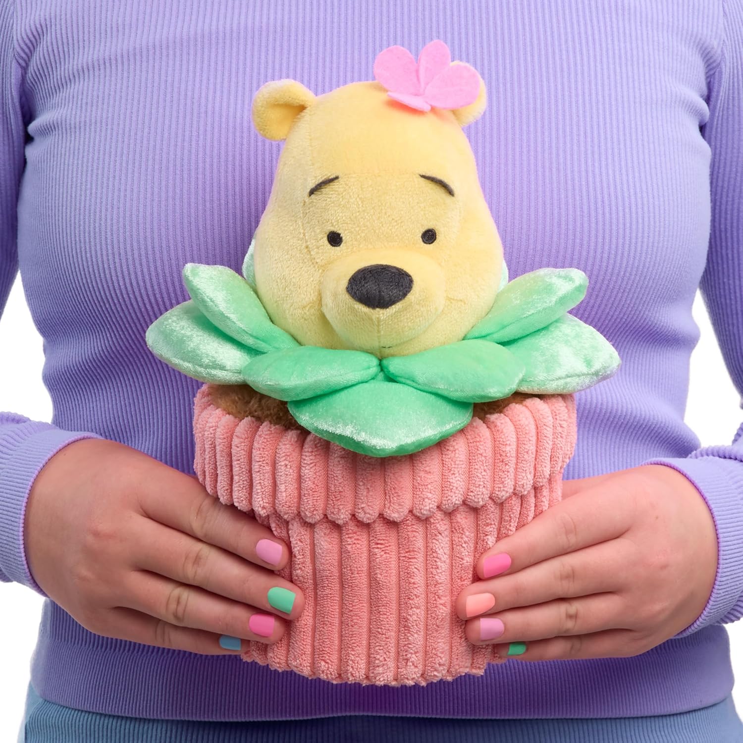 Winnie the Pooh Hello Spring Potted Plant, 10.5-inc Stuffed Toy, Cute for Spring or Easter Baskets for 2+ Years and Older, Kids Toys for Ages 2 Up by Just Play