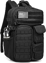 Wotony Tactical Backpack - Military waterproof backpack with multiple pockets and tactical gear for the outdoors (Black, 25L)