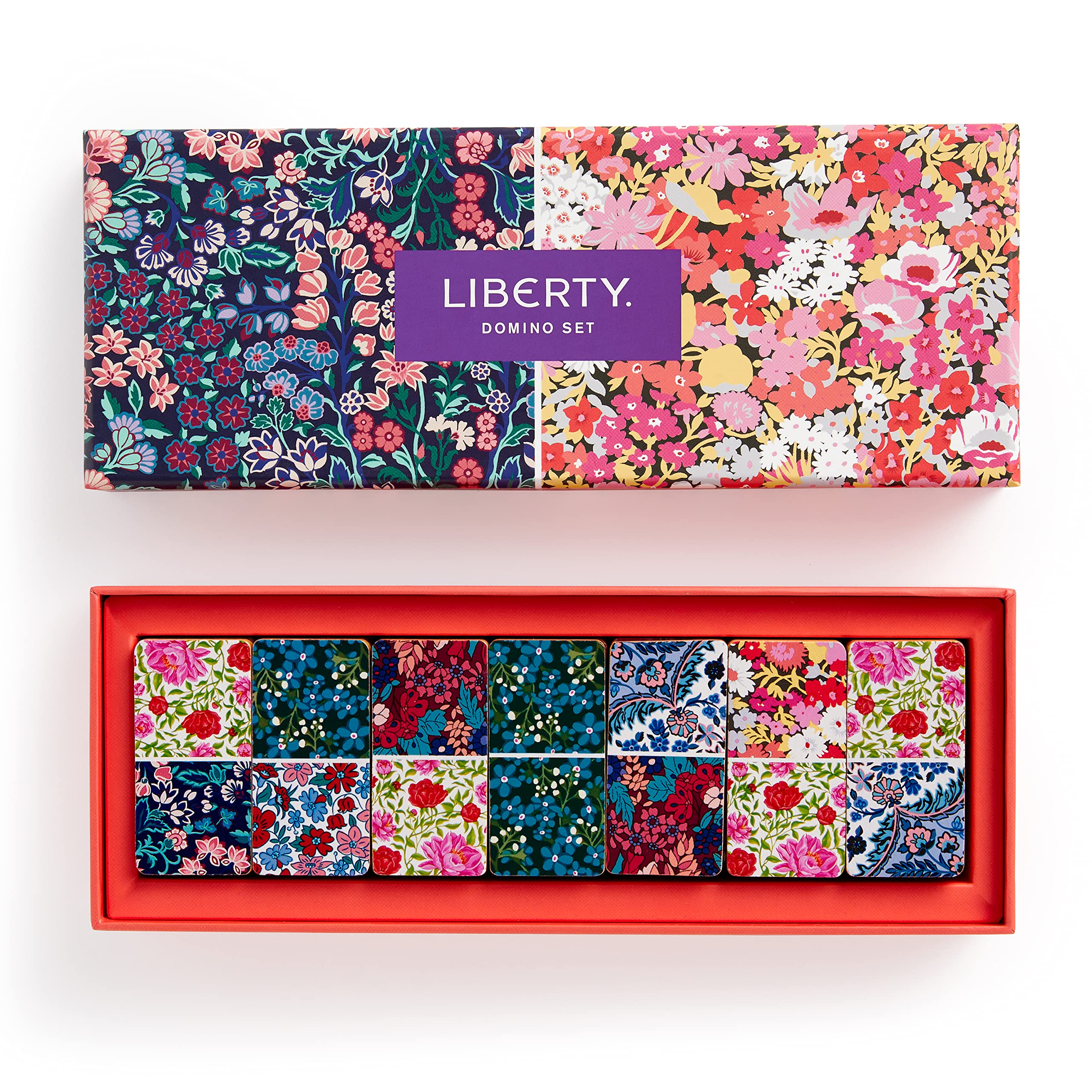 Liberty Floral Wood Domino Set
