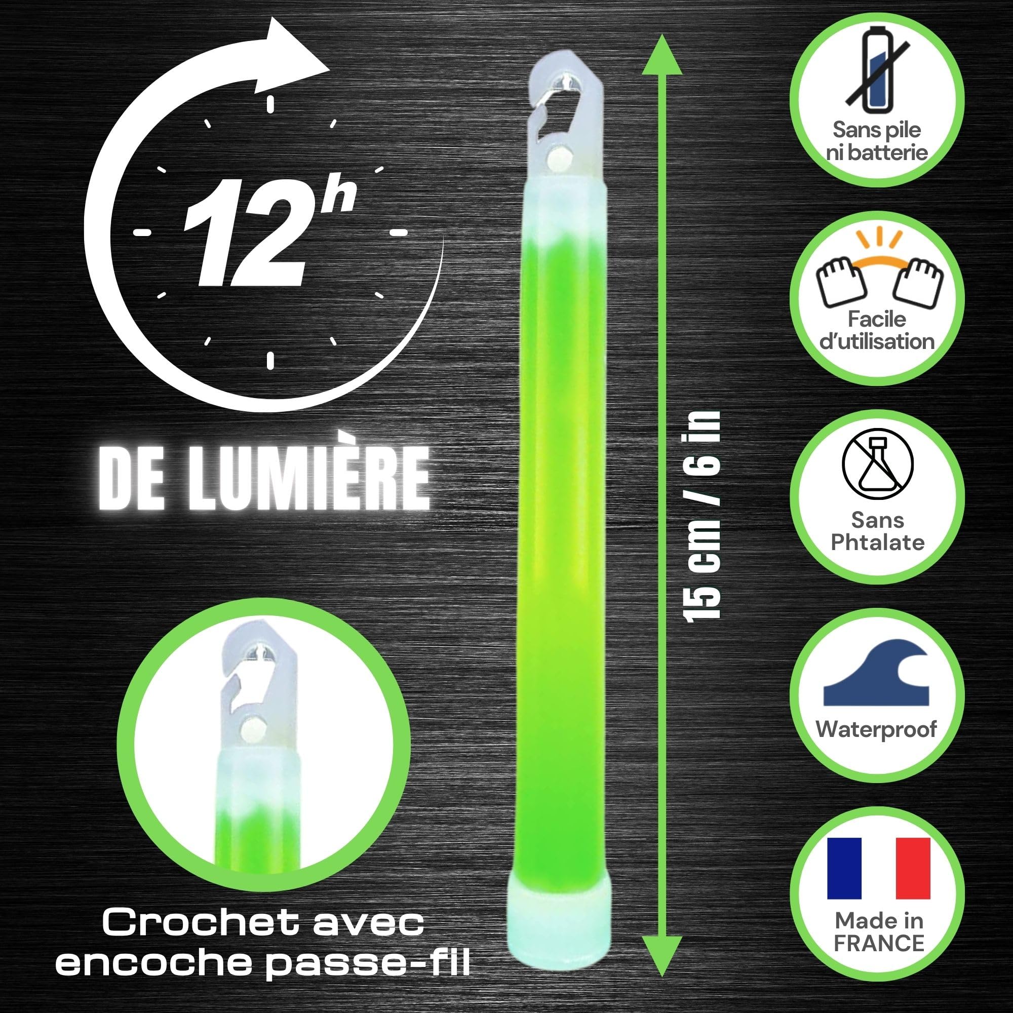 Cyalume ChemLight Lightsticks - Barra luminosa de 15 cm, con duración de 12 horas (caja de 20)