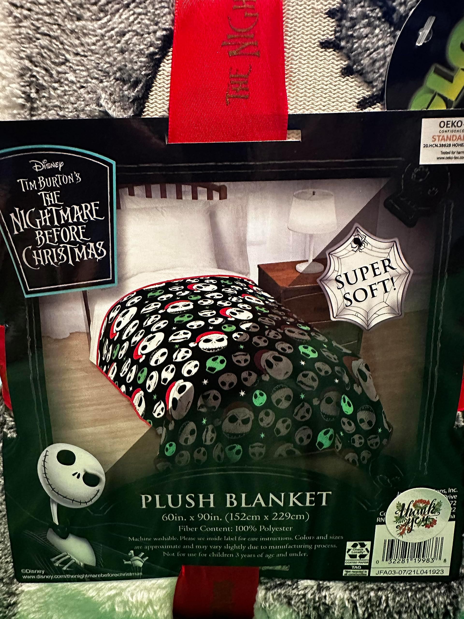 Nightmare Before Christmas Glow In The Dark Blanket