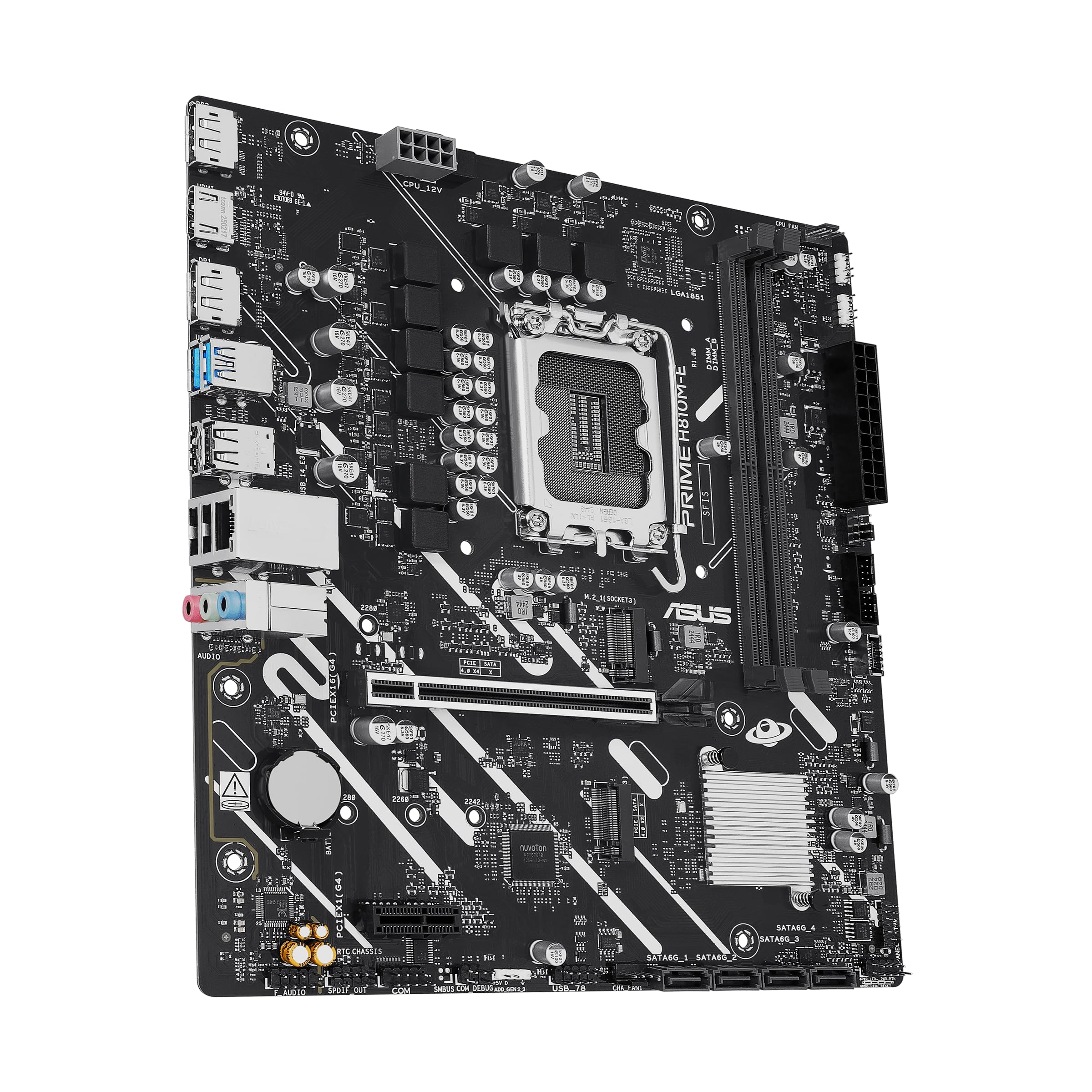 Asus Prime H810M-E-Csm - Motherboard - Micro Atx - Lga1851 Sockel - H810 Chipsatz - UsB-C 3.2 Gen 1, Usb 3.2 Gen 1 - Gigabit Lan - OnboarD-Grafik (cp