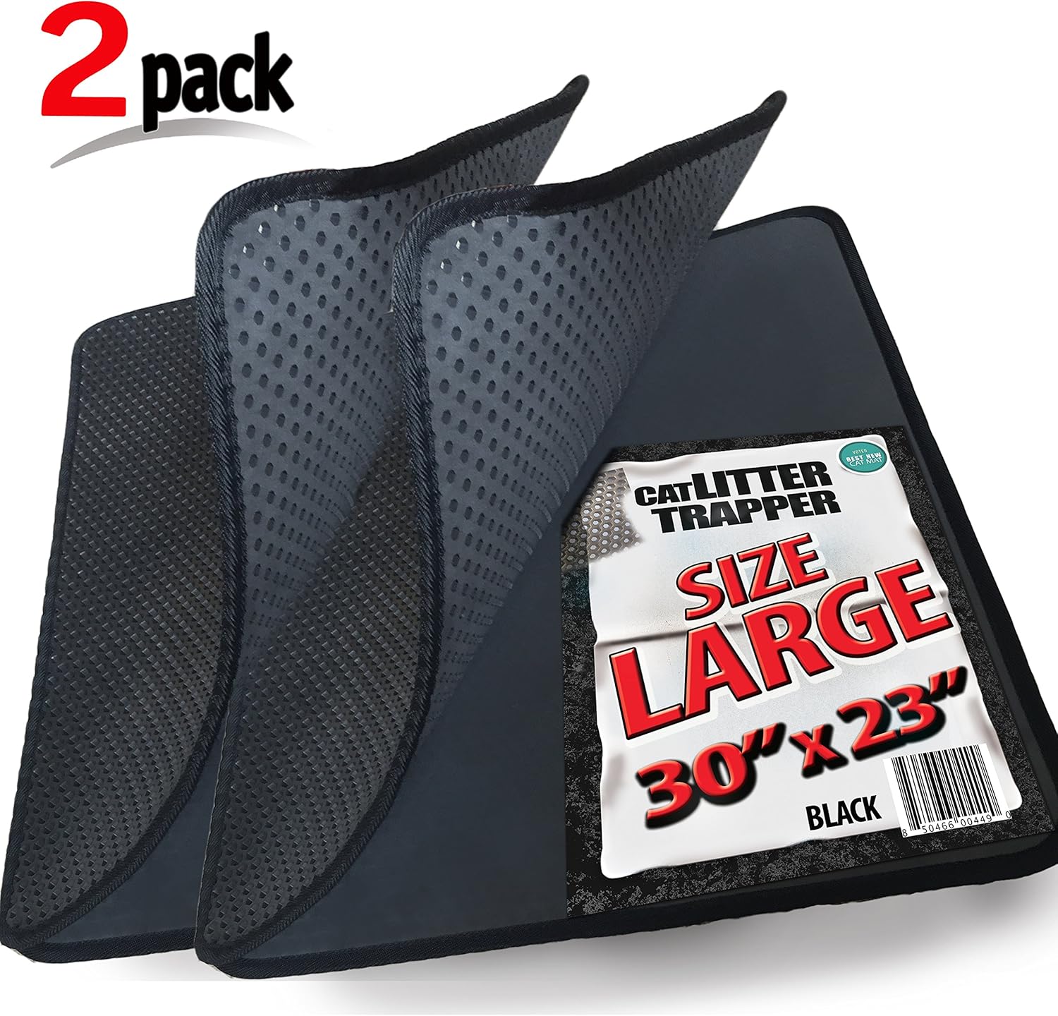 iPrimio 2 Pack Cat Litter Trapper Litter Mat, EZ Clean Cat Mat, Litter Box Mat Water