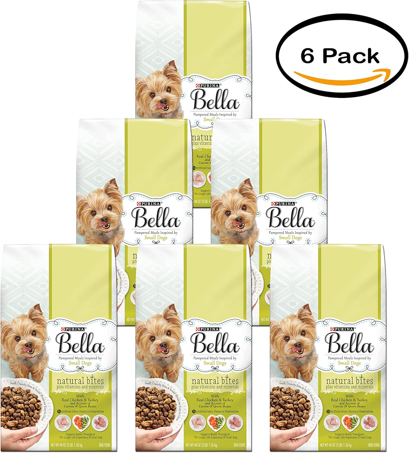 Purina Bella Pack of 6 Natural Bites Plus Vitamins and
