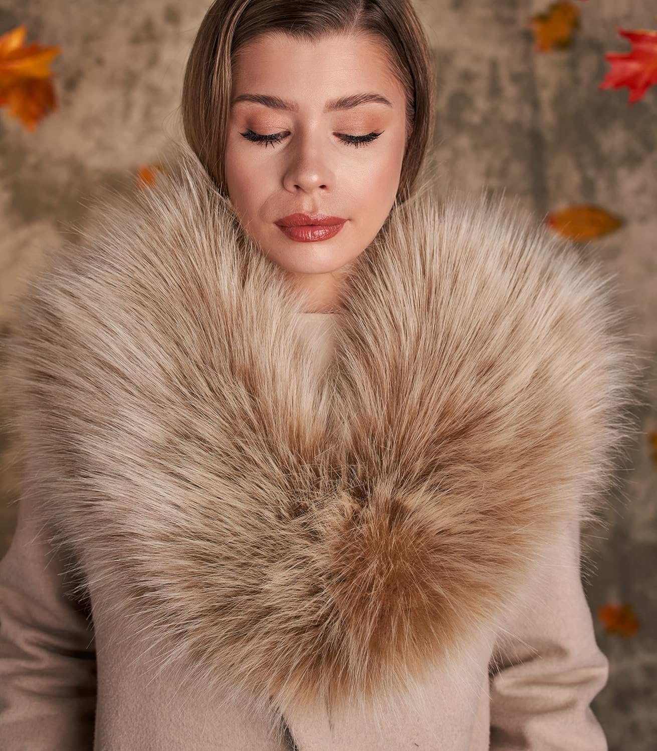 Futrzane Classic Collar - Detachable Faux Fur Scarfs for Women - Shawl for Coat - Image 3