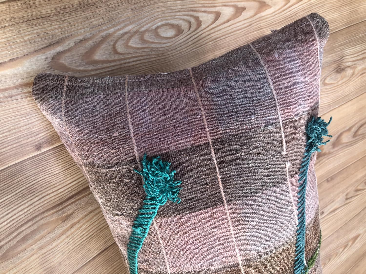 Lumbar Turkish Kilim Pillow, Turkish Kilim Pillow Lumbar Size, Lumbar Vintage Kilim Pillows, Wool Turkish Kilim Lumbar Pillow, Lumbar Pillow Size: 14x40 inches SKU: 21032511