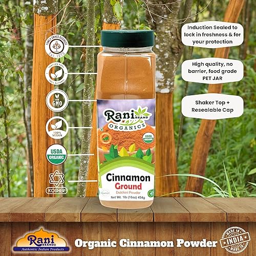 Vista 12 de Rani Canela en polvo (molida) Especias 16 oz (1 libra) 16.01 oz tarro de PET ~ Todo natural Sin sal Vegano Sin colores Apto para gluten