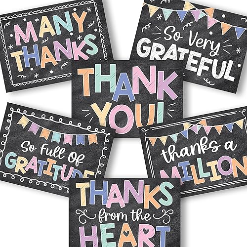 Hadley Designs 54 Bulk Thank You Cards with Envelopes - Teacher Appreciation Cards, Cute Blank Card with Envelopes, Thank You Notes for Teachers, Birthday, Graduation & Small Business