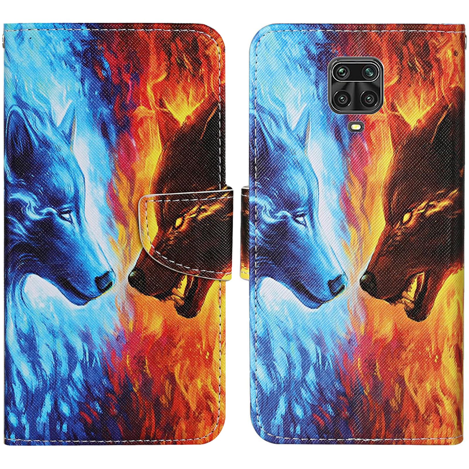 OKZone Custodia per Xiaomi Redmi Note 9 PRO/Note 9 PRO Max/Note 9S, Custodia Protettiva Antiurto per Portafoglio, Porta per Carte con Patta in Pelle PU[Chiusura Magnetica] Cover per Telefono (Verde