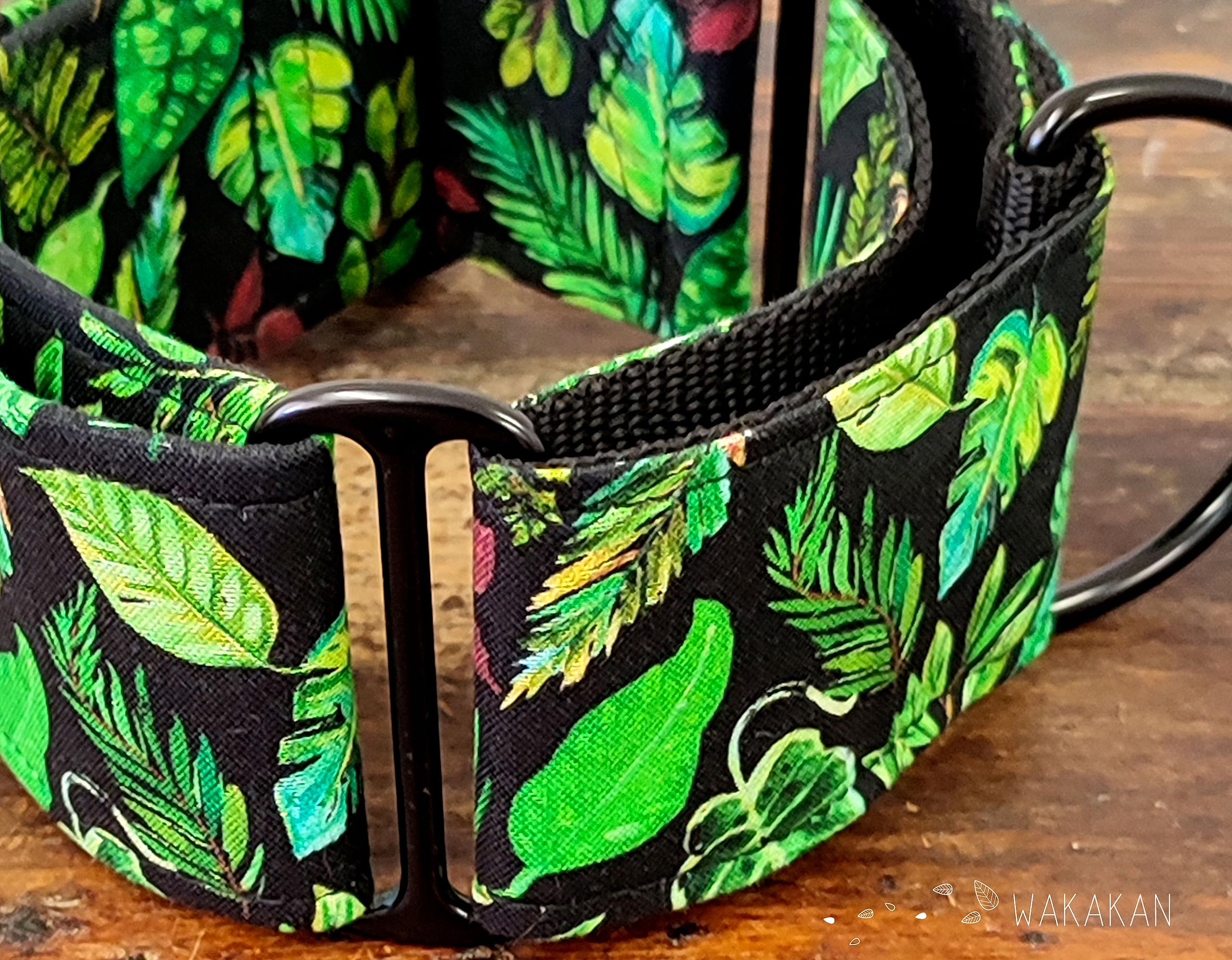 Collar Martingale Para Perro: Rainforest, Hecho a Mano en España por Wakakán