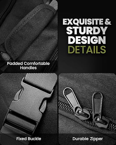 Miniatura 5 de OutdoorMaster Bolsa de viaje de golf acolchada con ruedas reforzadas, 900D Oxford resistente al desgaste e impermeable, funda de viaje de golf de