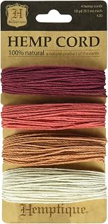 Hemptique HC20-CR Hemp 20-Pound Cord, Coral Reef, 120-Feet