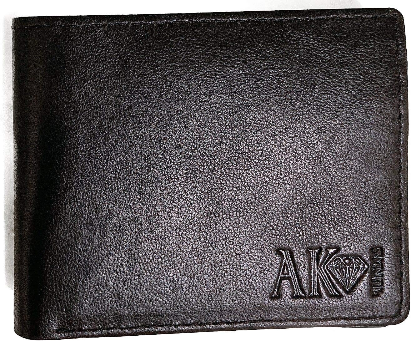 AK Fundas Original Leather Men's Wallet (Black)