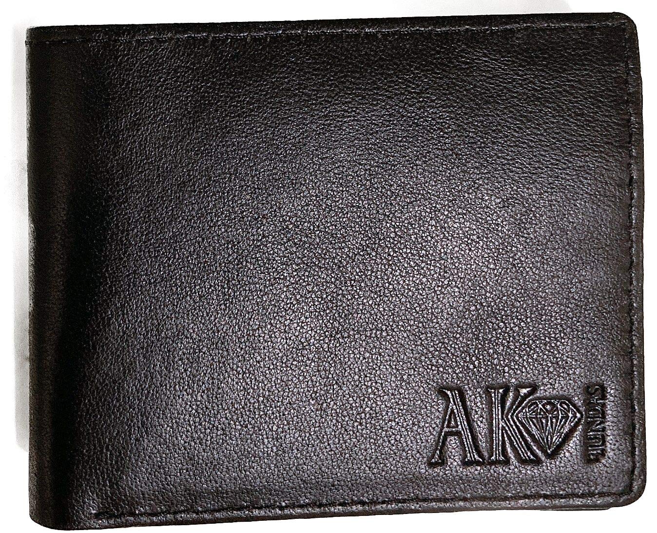 AK Fundas Original Leather Men's Wallet (Black)