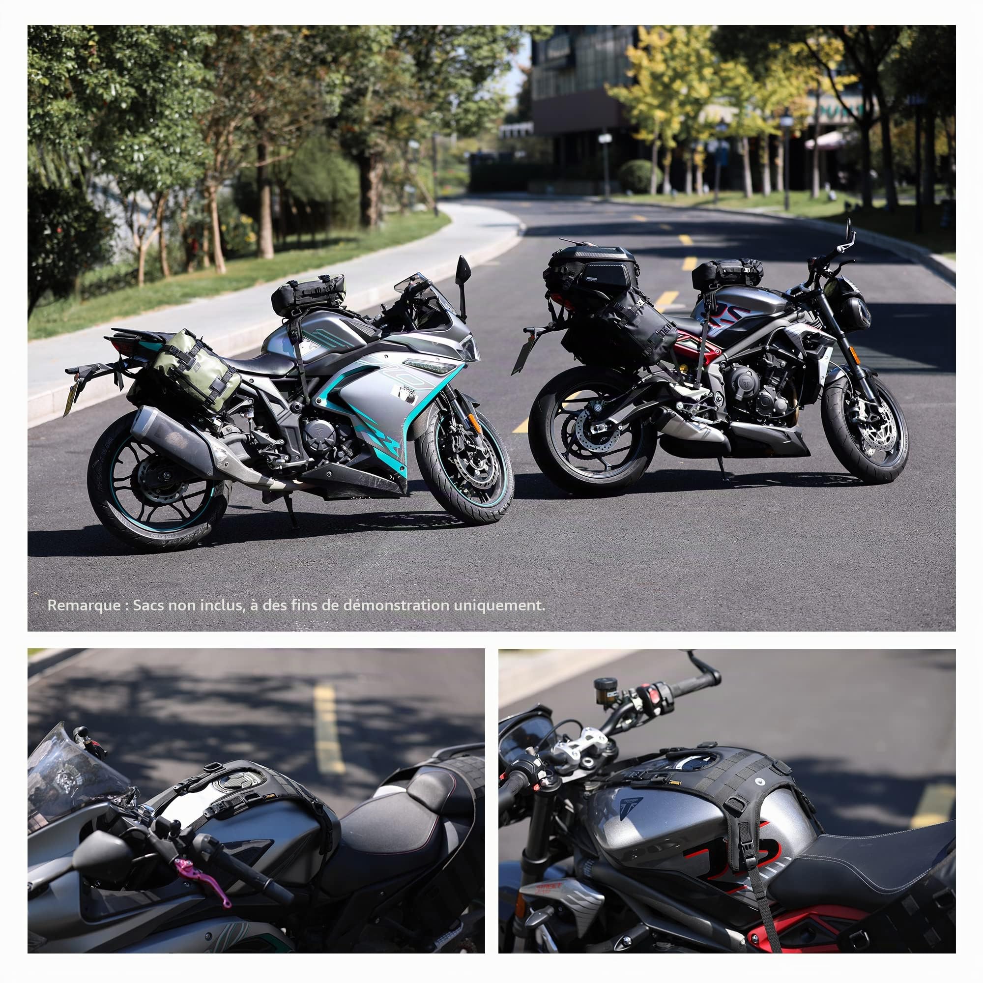 Rhinowalk Base de montage pour réservoir de moto/selle/selle/sac/sac/talkie-walkie