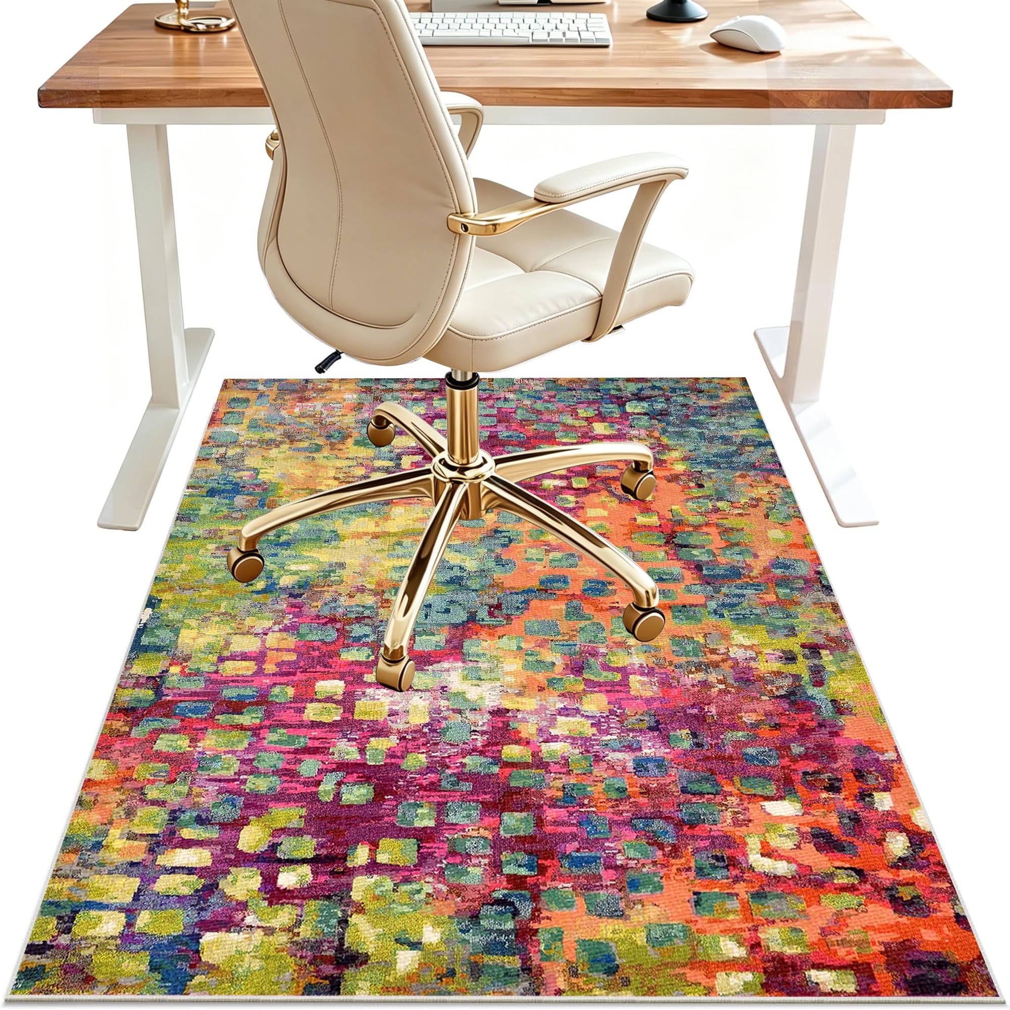 Office Chair Mat for Carpet Floor, Computer Gaming Chair Mat, Floor Protectors for Rolling Chairs 200 x 240 cm Heavy Duty Desk Chair Mat Non-slip Carpet Protector Chair Mat for Home and Office