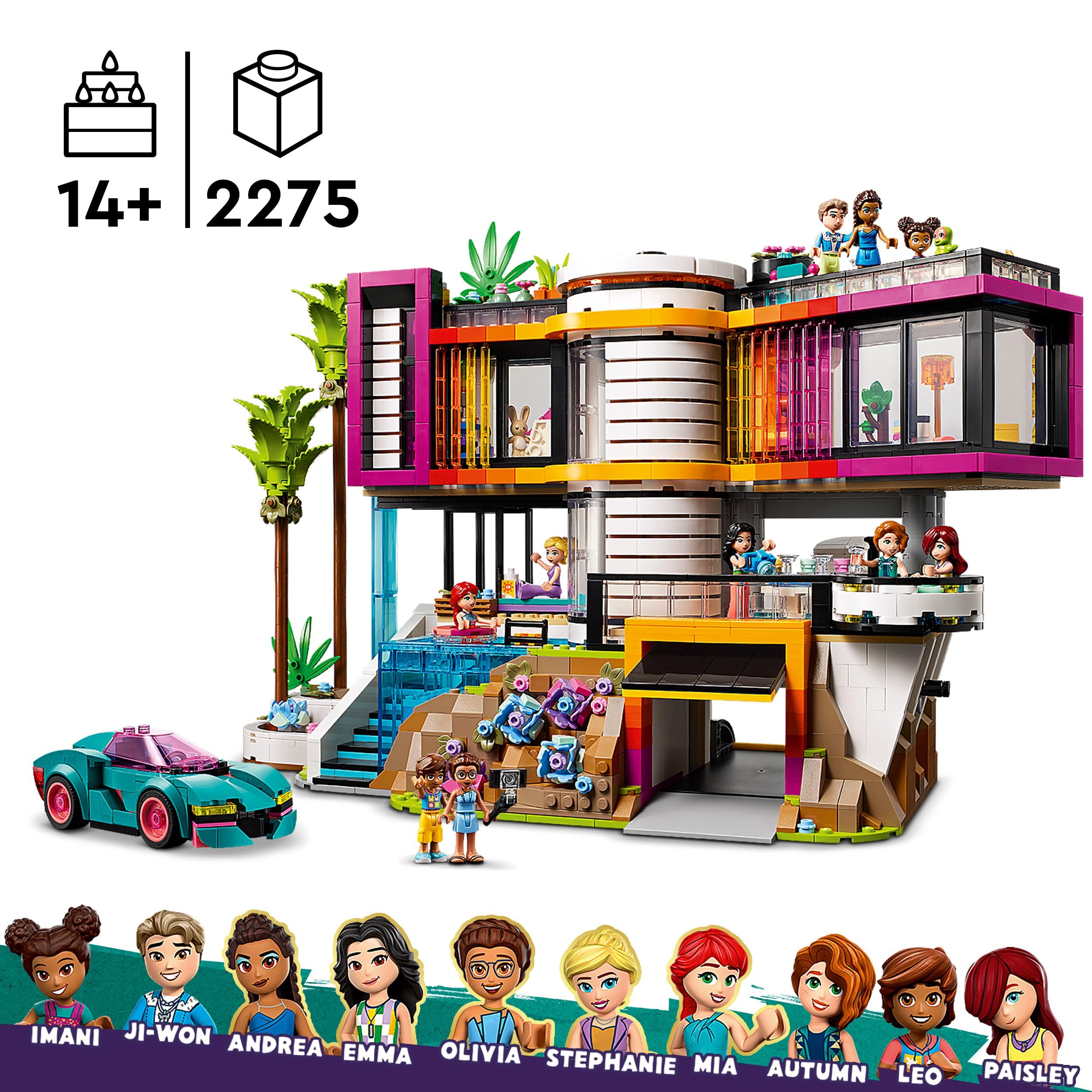 LEGO Friends La Villa Moderna di Andrea, Giochi di Ruolo per Bambine, Bambini e Adolescenti da 14 Anni in su, Casa Delle Bambole Giocattolo da Costruire con Accessori, Regalo di Compleanno 42639