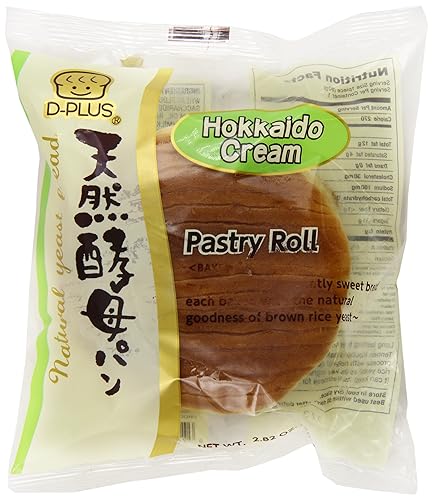 D-Plus Tennen Koubo Hokkaidou Pan japonés, crema de leche, 2.82 onzas