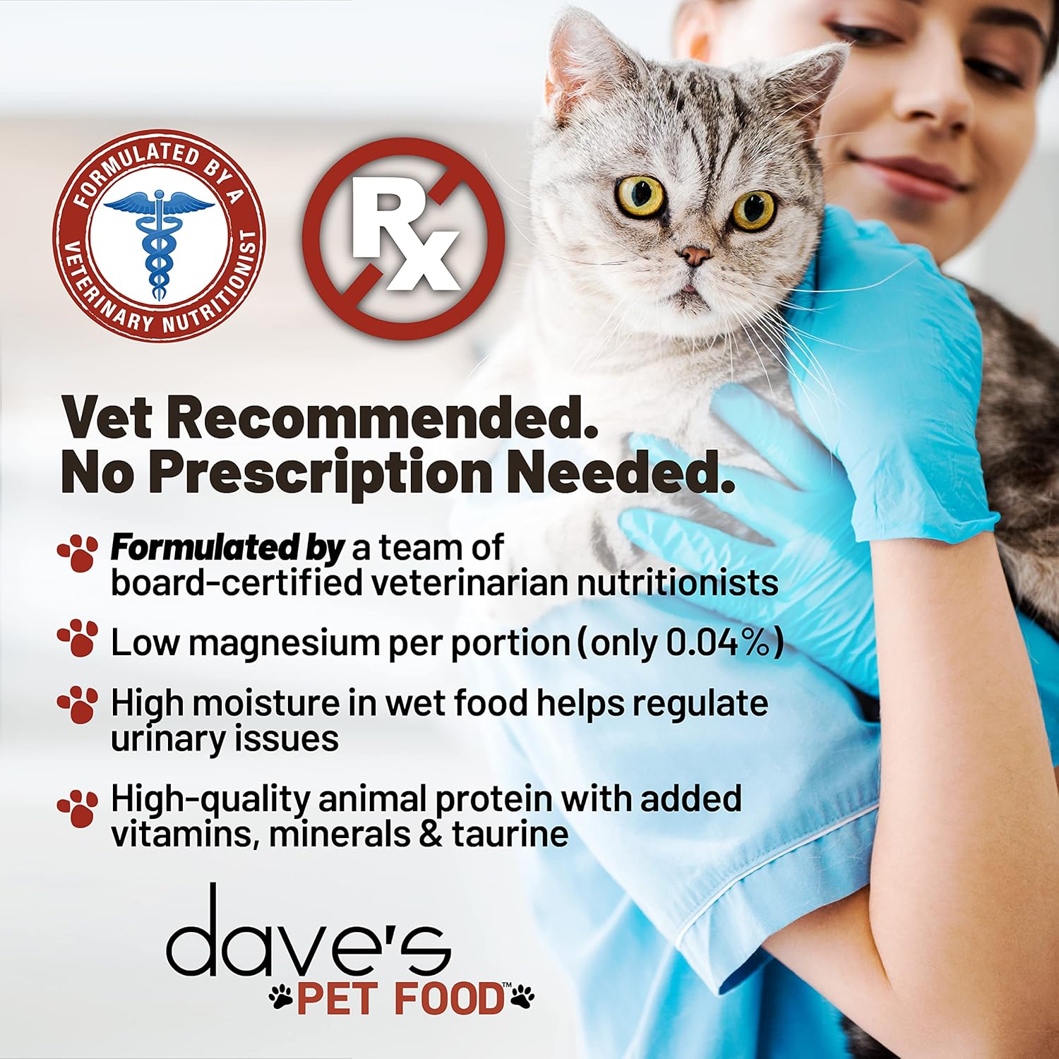 Dave's Pet Food Urinary Tract Cat Food & Grain Free Tuna & Chicken Wet Cat Food, Low Magnesium, Wheat & Gluten-Free, Added Vitamins, Vet Recommended, 5.5 oz & 13 oz (24 & 12 Pack)