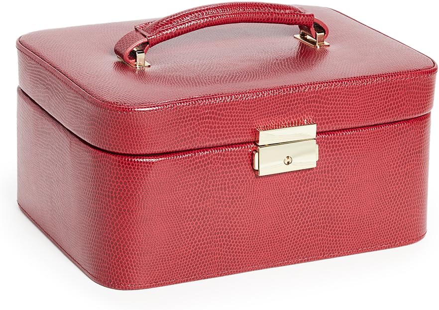 Multi-Compartment Jewelry Storage, Red