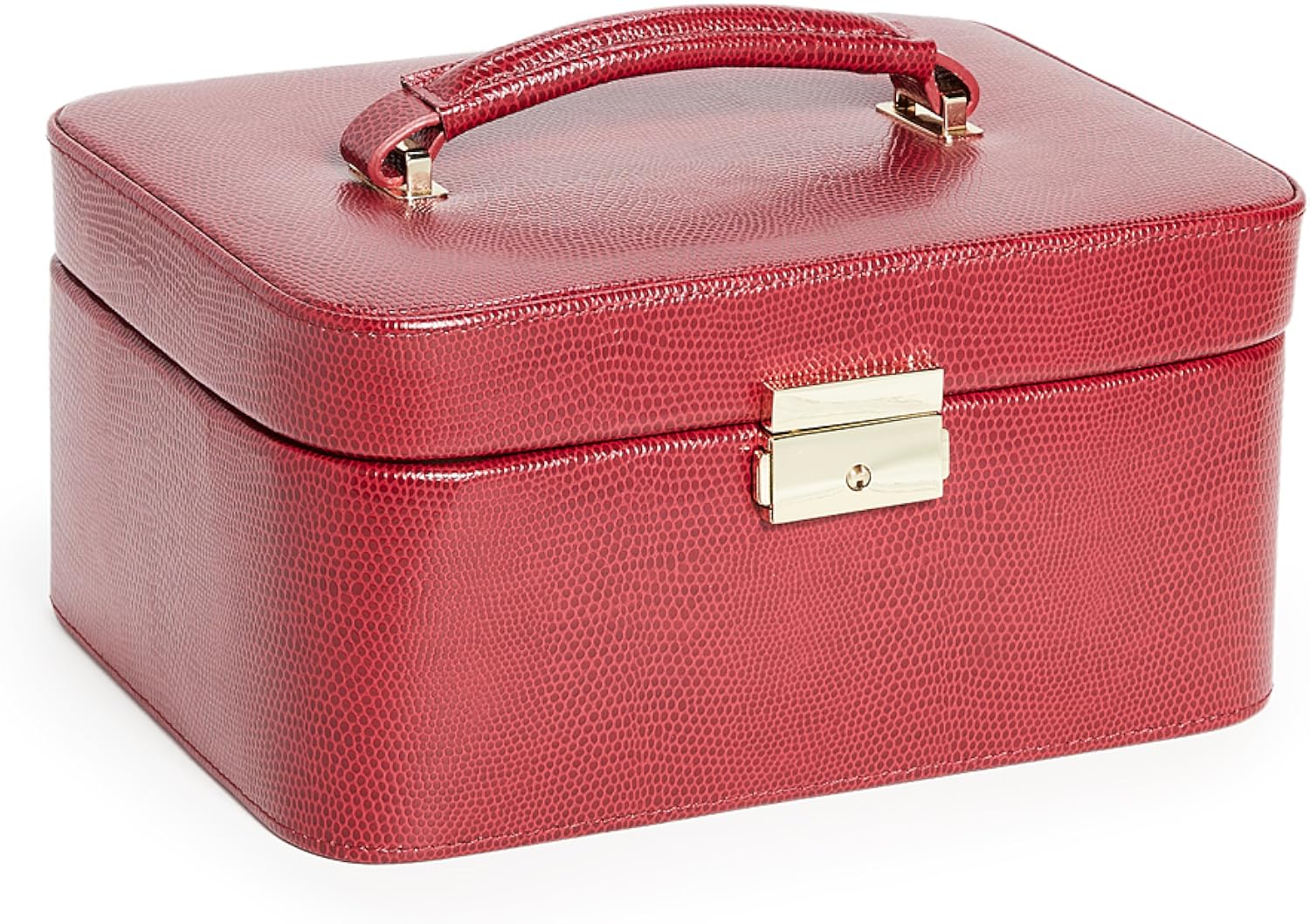 Bey-Berk Lizard Embossed Jewelry Travel Box