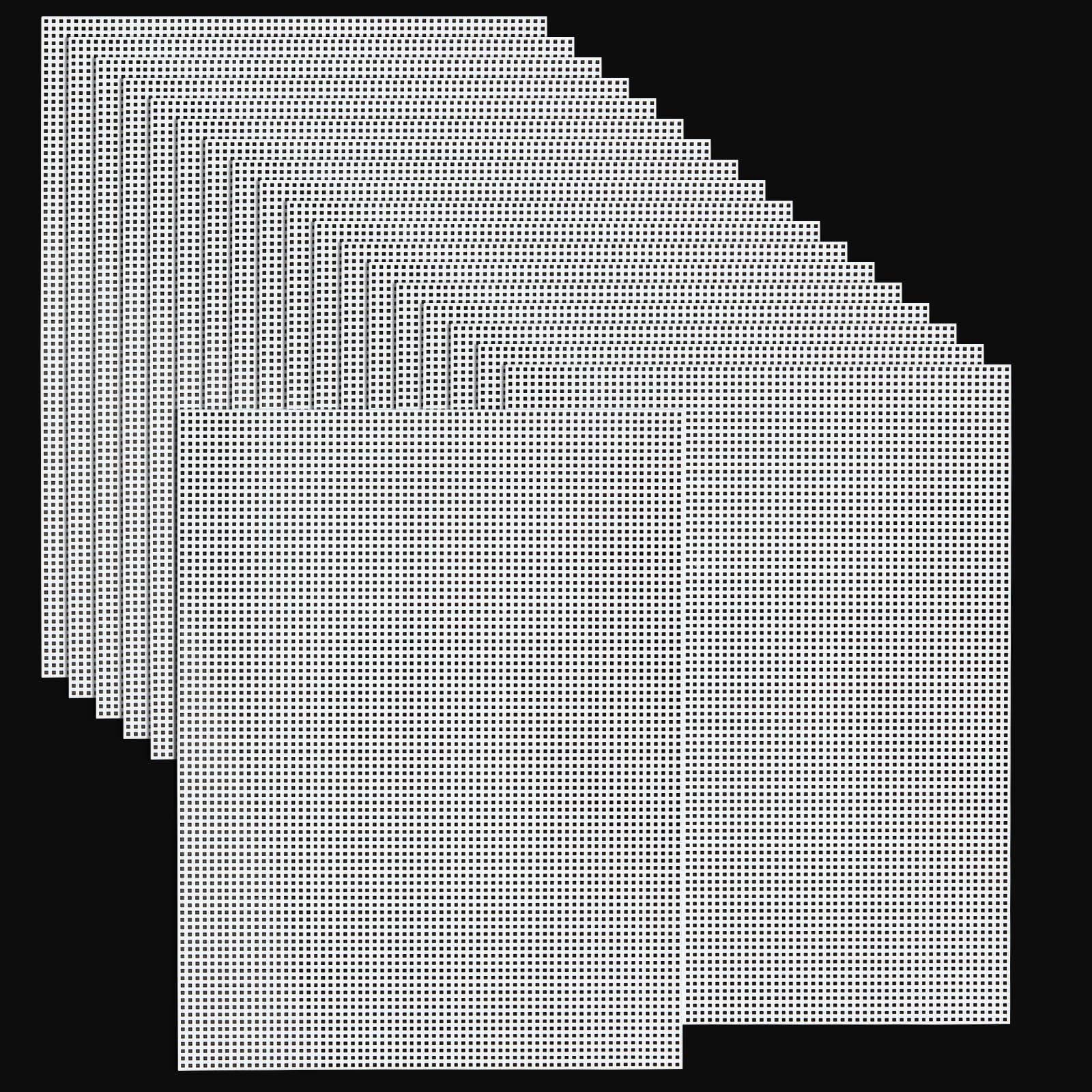 20 PCS Plastic Canvas Sheets 7 Count 9.8X 13.2Inch Plastic Mesh Sheet Large Plastic Canvas for Embroidery Crafting, Acrylic Yarn Crafting, Knit and Crochet Projects