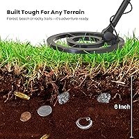 Vista 5 de Bounty Hunter Tracker IV Metal Detector for Adults & Kids – Gold & Silver Finder with Waterproof 8" Coil, 3 Detection Modes, Easy to Use