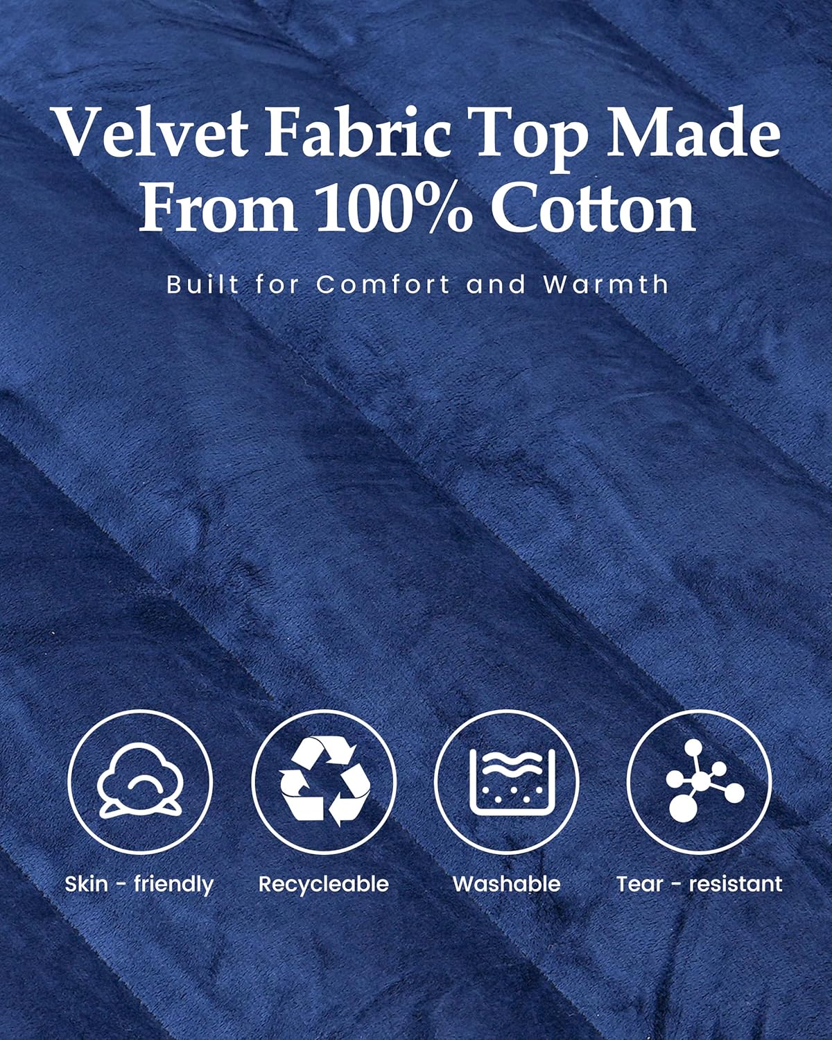 Inflatable Sleeping Pad with Camping Pillow – Extra-Thick 4.75 Inch Air Mattress with Soft Cotton Top, Machine Washable, Family Lightweight 4-Season Set for Camping & Traveling, Blue