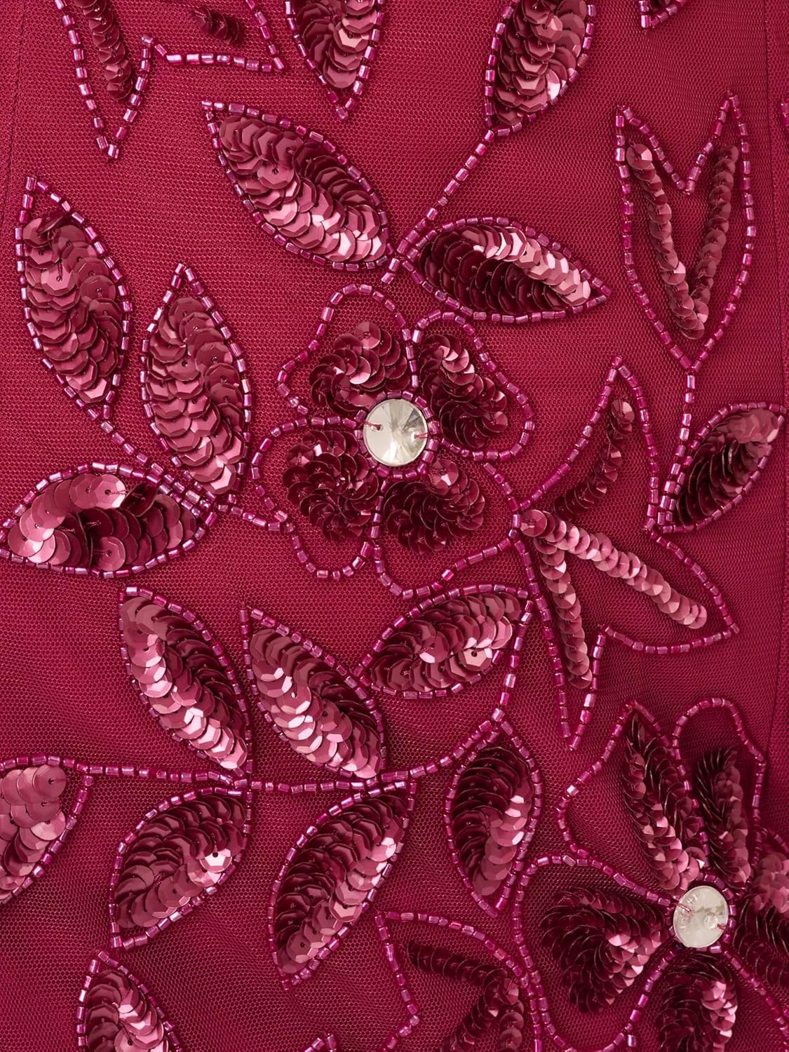 Adrianna Papell Womens Beaded Mesh Long Dress - Image 3