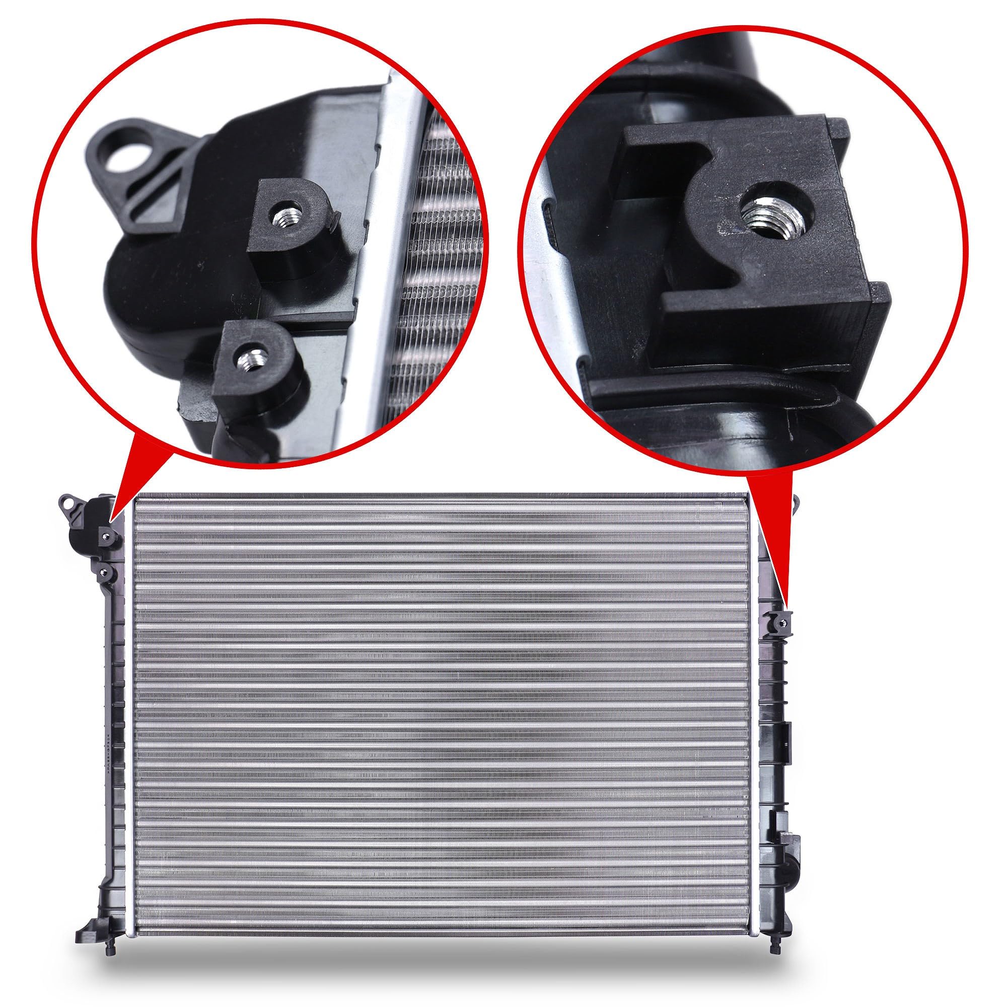 ATEC Germany 1x radiatore acqua motore per auto con impianto di