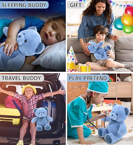 Miniatura 4 de DolliBu Oso de peluche  Suave oso azul bebé abrazable adorable juguete de peluche de oso de tiempo de juego lindo regalo de vida salvaje juguete de
