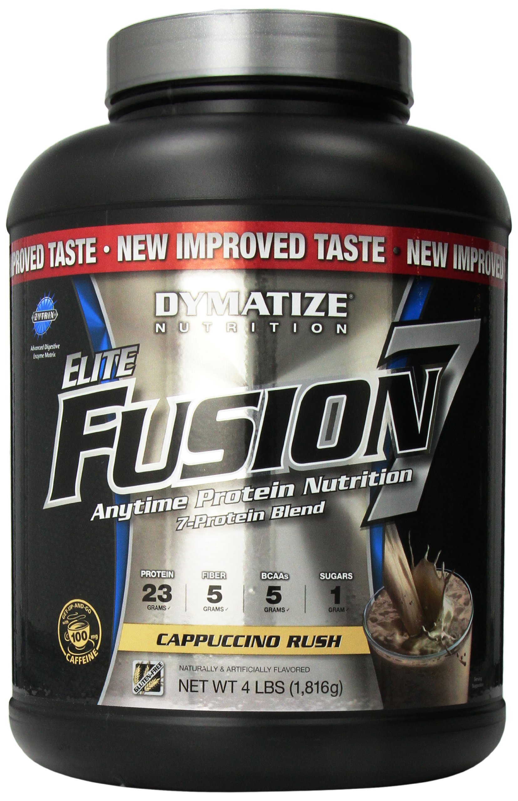 Dymatize Nutrition Elite Fusion-7 Drink, Cappuccina, 4 Pound