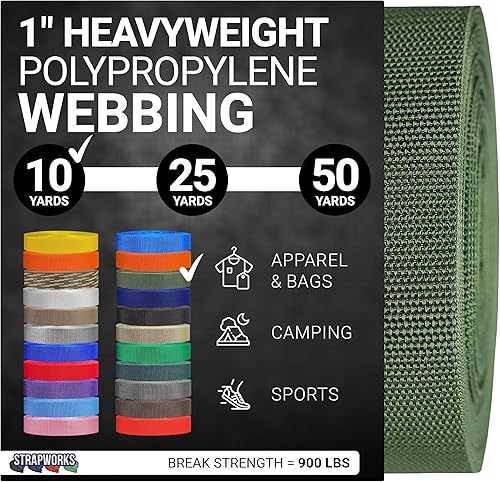 Vista 47 de Strapworks Correas de polipropileno pesado: correas de polietileno resistentes para reparación de equipos de bricolaje al aire libre Negro